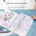A3 File Folder Display Book 20-80pages Painting Art Collection 8k Album Transparent Information Children's Reward Poster Storage. 