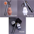 We bare bears key chains Grizzly Ice bear Panda Keychains Cartoon bear. 