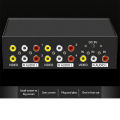 Aolie 4-Port RCA Composite Video Audio AV 4-Way Switch Selector Switcher Splitter Box.