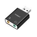 Sound Card USB External Sound Card Audio Adapter 2 in 1 USB to 3.5mm Jack Audio Adapter Aluminum Stereo Sound Card for Windows Mac PS5 Nintendo Switch Linux PC Laptops Desktops. 