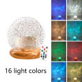 Crystal Lamp Water Ripple Projector Led Night Light Home Bedroom Aesthetic Room Xmas Decoration Gift Nightlights Sunset Lights.