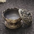 【Hey my home】Chinese Alloy Burner Lotus Flower Incense Holder Handmade Censer for Home Office Decoration Drop Ship.