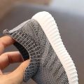 2023 Little Kids Shoes Boys Girls Knitted Fabric Sock Shoes Casual Breathable Baby Sneakers Fashion Stripe Children Shoes G02024. 