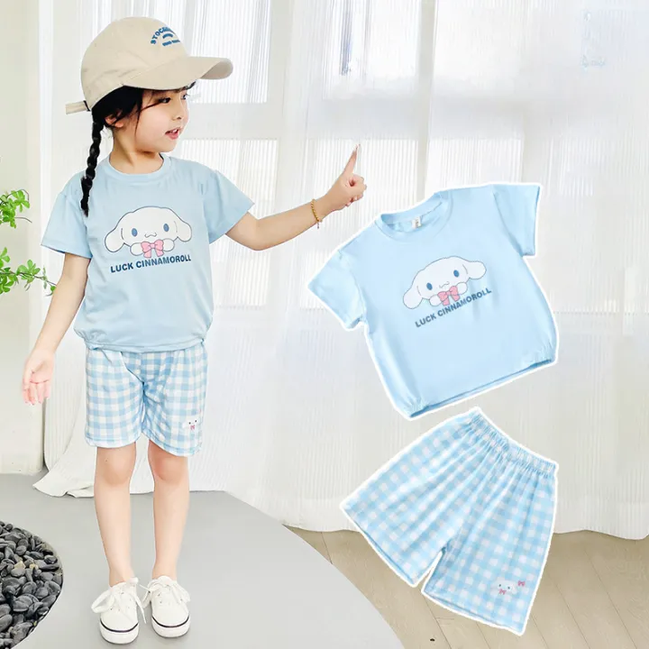 Kids%20Boys%20Girls%20Summer%20Cartoon%20Print%20Short%20Sleeve%20T-Shirt%20Tops%20with%20Shorts%20Toddler%20Baby%20Clothing%20Sets%20Kitty%20Kuromi%20Kids%20Outfits%20-%20Image%204