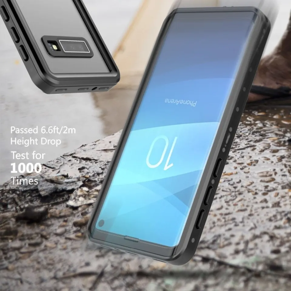 SnowWhite】Waterproof Case for Samsung Galaxy S10 S9 S8 Plus Note