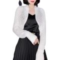 2024 Mesh Ice Silk Knitted Cervical Support Summer Sun Protection Cardigan Outer Wear Women's Short Cape Air Conditioning Shirt Outer. 