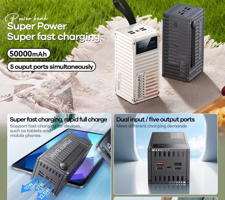 Upmax%2050000mAh%20/%2030000mAh%20Power%20Bank%20PD27W+%20QC22.5W%20High-Speed%20Charging%20with%204%20USB/Type-C%20Ports%20and%20LCD%20Display%20&%203%20Month%20Warranty%20-%20Image%205
