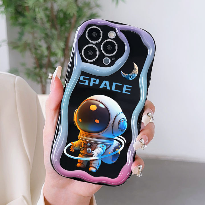 BILI%20for%20OPPO%20A58%204G%20Back%20Cover%20Cute%20Astronaut%20Pattern%20Cream%20Texture%20Wavy%20Soft%20Silicone%20Mobile%20Phone%20Covers%20-%20Image%206