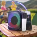 GREATNICE GTS-1886 Bluetooth, USB, SD Card & FM Radio Supported RGB Colorful Speaker With Wireless Mic. 