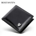 【Heartbeat Girl Store】BOSTANTEN PU Tri-fold Wallet Clasp and Zipper For Men. 
