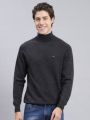 Women's Black High Neck Sweater for Winter Fashion. 