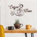 Wall Stickers DIY Cafe Restaurant Living Room Cabinet Art Home Decoration Self Adhesive Wallpaper Creative Coffee Cup Pattern. 