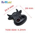10pcs/pack Cord Lock Toggle Clip Stopper Plastic Black For Bags/Garments. 