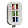Phone Charger USB Power Strip Multifunctional Quick Charging 6 Ports USB Mini Extension Socket HUB Splitter. 