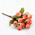 Silk Material Mini Rose Bouquet Faux Decorative Simulated Bridal Rose Bouquet Artificial Lifelike Photo Rose Props for Bridal Accessory Photography Studio Wedding Ceremony Event Styling Floral. 