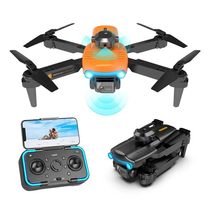 FLH F187 PRO Optical Flow Dual Camera RC Drone WIFI FPV Obstacle Avoidance Foldable Quadcopter Toys Boy Gift  2 Batteries