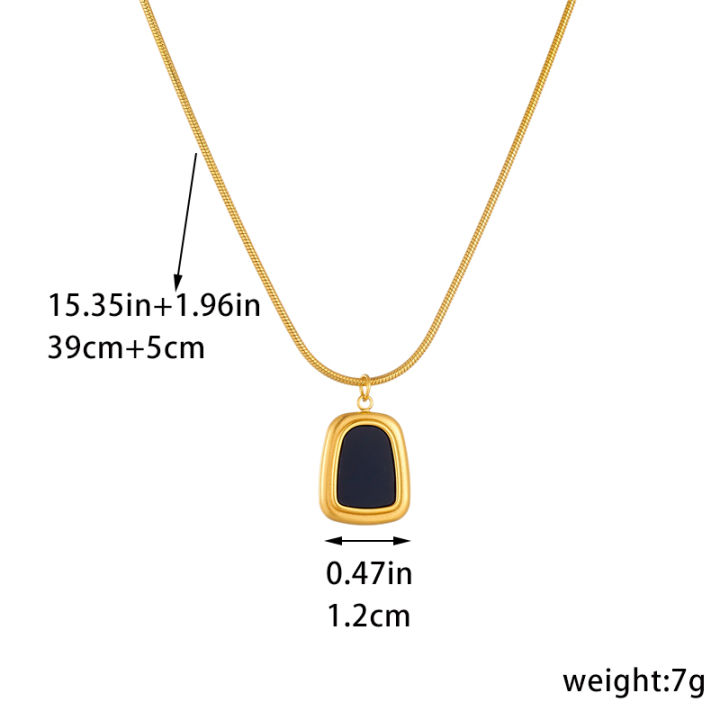 316L%20Stainless%20Steel%20Black%20White%20Geometric%20Necklace%20Bracelets%20Earrings%20For%20Women%20New%20Trendy%20Jewelry%20Set%20Wedding%20Gift%20-%20Image%206