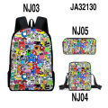 Game peripherals: Alphabet Lore, school bag, alphabet legend, backpack, shoulder bag, pencil case, backpack three-piece set. 
