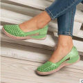 Cross Border Plus Size Sandals Women's 2021 Spring Summer British Breathable Cutout Slip-On Flat Loafer Women's Sandals In Stock.
