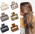 Hair Claw Clips Nonslip Small Claw Clip Strong Hold Hair Clip Tiny Square for Thin/Medium Thick Hair, Mini Hair Jaw Clips Nonslip Clip Leopard print Stylish Hair Accessories for Women Girls 6 pcs. 