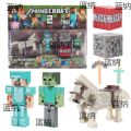 Minecraft Model Minifigure Building Blocks for Kids Steve Diamond Boy Toys Birthday Gift.