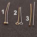 100pcs 316L Stainless Steel Flat Head Pin For Jewelry Making Supplies Ball pins Jewelry Findings Headpins Eye Pins Accessories. 
