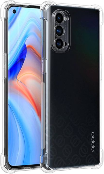 OPPO Reno 5 pro Flexible Clear Transparent Soft TPU Back Case Cover With Bumper