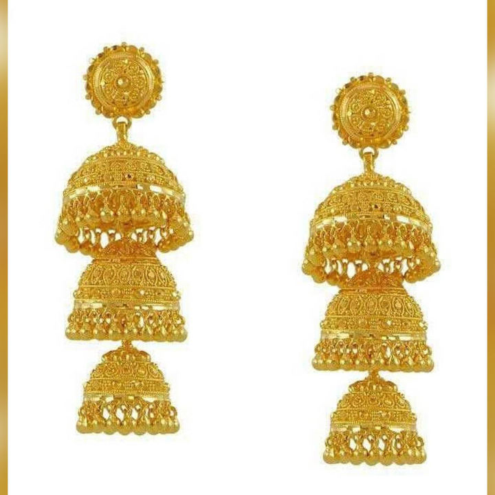 New Beautiful Metal Earring With Stone / Jhumka Kaner Dul For Women - Ear Ring