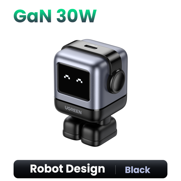 UGREEN%20QPai%20Robot%2030W%20GaN%20USB%20C%20Charger%20Power%20Adapter%20PD%20Fast%20Wall%20Charger%20for%20MacBook%20Pro,%20iPad%20Pro,%20iPhone%2014%20Pro%20Max/13,%20Galaxy%20S23%20-%20Image%204