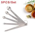 Mini Stainless Steel Measuring Spoons Durable Set Of 5 Home Kitchen Tools. 