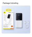 Baseus PPJP311 10,000mAh 22.5W Power Bank with Attached Type-C & Lightning Cable.