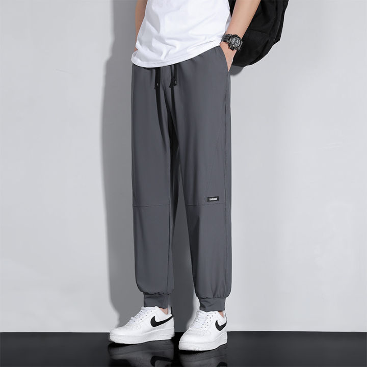 ew%20Ice%20Silk%20lus%20Large%20Size%20en's%20ylon%20Fabr%20igh%20Elast%20s%20Casual%20rousers%20Summer%20Loose%20All-%20ants%20-%20Image%205