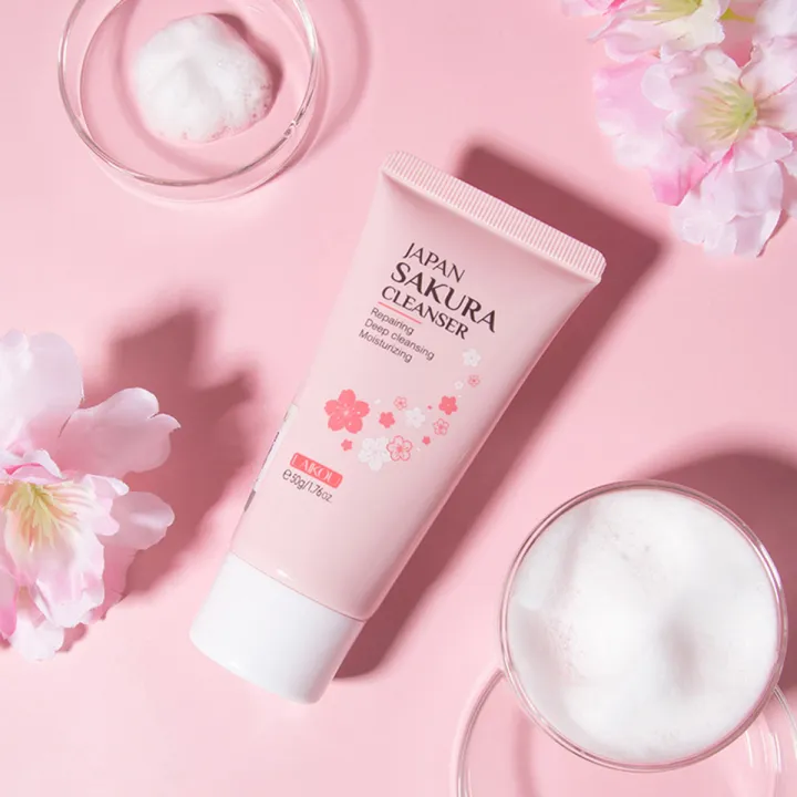 LAIKOU%20Sakura%20Face%20Wash%20Cleanser%2050g%20-%20Image%202
