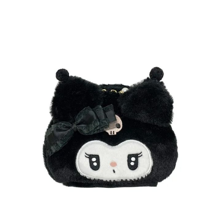 Sanrio%20Kuromi%20Makeup%20Bags%20Woman%20Kawaii%20Cartoon%20Casual%20Storage%20Bag%20Girls%20Travel%20Cosmetic%20Bag%20Melody%20Cute%20Soft%20Plush%20Handbag%20-%20Image%205