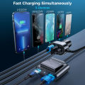 Joyroom 78W 5-in-1 Car Charger Fast USB C Car Charger PD 3.0 QC 4.0 3.0 PPS 25W Type C Multi Car Charger Adapter with 1.5m Cable.