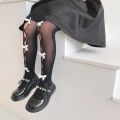 2-13T Children Young Girls Tights Six Colors Fashion Korean Bow Hollow Lace Kids Stocking Breathable Panty-hose for Baby.