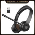 EKSA - H16 Bluetooth 5.2 Headsets, PC Wireless Headphones, AI ENC Mic, 35H Talk Time, with USB Dongle for Office/Call Center.
