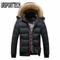 Winter Jacket Men Warm Parkas Thick Warm Cotton Padded Male  Overcoat Slim Zipper Hooded Bomber Jackets Mens Clothing. 
