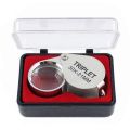 Portable 30x Power 21mm Jewelers Magnifier Gold Eye Loupe Jewelry Store Magnifying Glass With Exquisite Box.