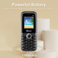 Imam i104Gold Dual SIM 1100mAH Feature Phone Display-1.77 Camera-VGA Big Torch Light Wireless FM Radio. 