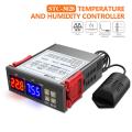 STC-3028 Dual Digital Thermostat Temperature Humidity Control STC 3028 Thermometer Hygrometer Controller AC 110V to 220V Egg Incubator Controller. 