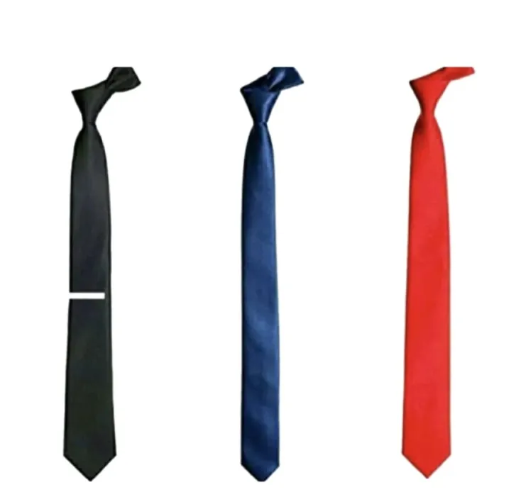 Tie%20Formal%20(%20Black-Red-Blue%20)%203%20Pcs%20+1%20Pcs%20Silk%20Bow%20Tie%20(%20Free%20)%20-%20Image%203