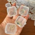 5PC/10PC Small Square Box With Lid Small Plastic Packaging Box Plastic Box Mini Clear Small Storage Case With Lid Stamp Earrings. 