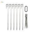 6x Tent Stakes Pegs Outdoor Tent Pegs Stake Set for Awning Shelter Canopy. 