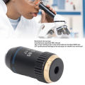 High Power Microscope Lens, Achromatic Objective Chrome Plated Brass for Biology.