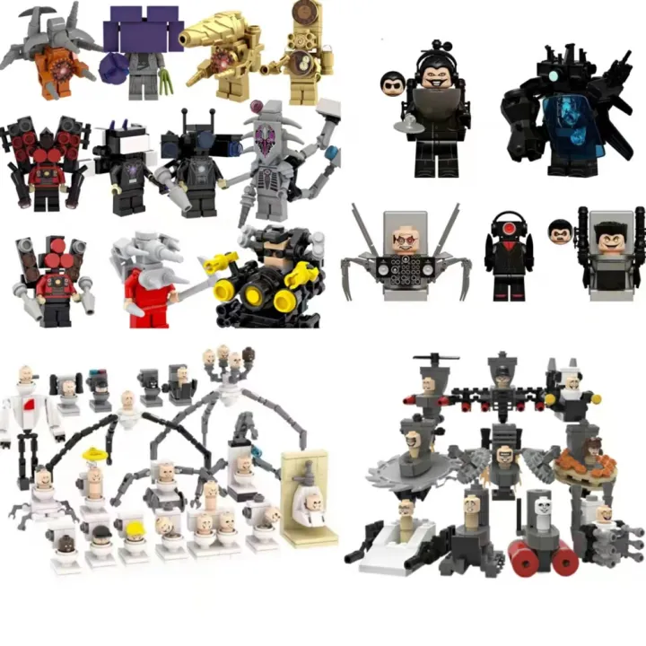 Skibidi Toilet Blocks Set Toy Brick Skibidi Toilet Building Blocks Toy Set Drillman Drill G Man Speakerman Cameraman Tv Man Toy KankongAgu