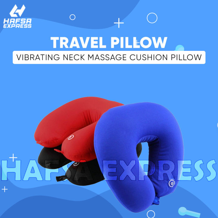 Neck Massage Pillow With Vibration – 2 Speed Massage Therapy Cushion