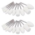 Durable 20Pcs Wool Felt Mounted Mandrel Polishing Buffing Wheels Grinding Bits Grinder Head Polish Watch Jewelry Rotary Tool Accessories Attachment - 1/8 Inch Shank. 