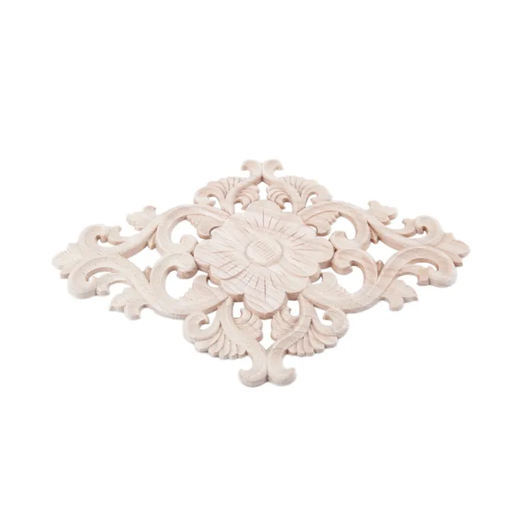 Harmony%202%20Pcs%20Rubber%20Wood%20Carved%20Long%20Applique%20Unpainted%20Flower%20Walls%20Cabinets%20Door%20Decor%20Wood%20Color,%2021X15cm%20&%2015cm%20Type%20B%20-%20Image%204
