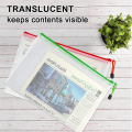 12Pcs Mesh Zipper Pouch Document Bag Plastic Zip File Folders, Letter Size/A4 Size for Office Supplies.